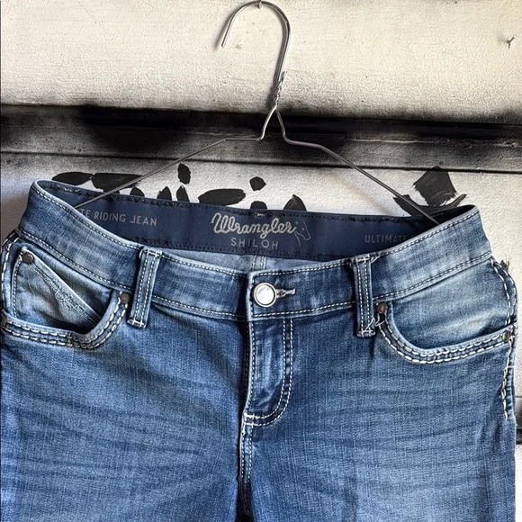 Wrangler Blue Straight Leg Jeans Classic Style - Picture 4 of 7